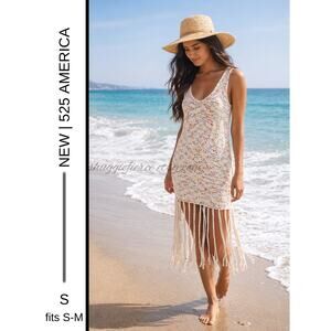 ORIG. MSRP $120 ✨ 525 America Sleeveless Fringe Knit Sweater Dress – Size S-M ✨